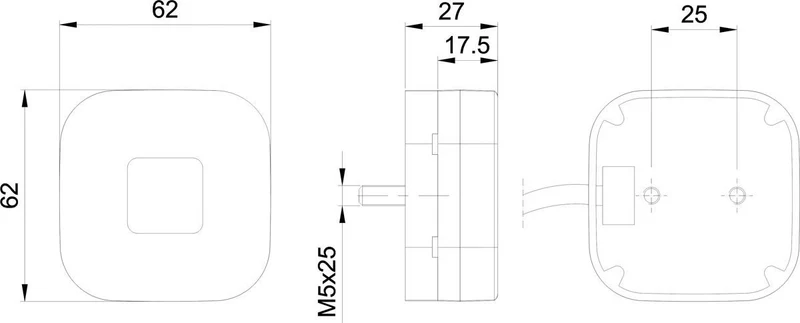 Indicatore LED quadrato