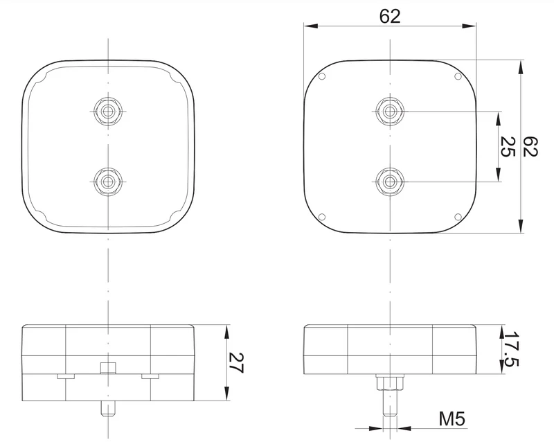 Indicatore LED quadrato