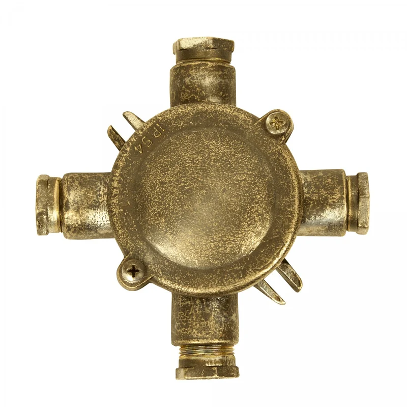 Casa Padrino Jugendstil Schiffslampe 13 x 4 x H. 13 cm - Kupfer - Nostalgische Wetterfeste Außenleuchte