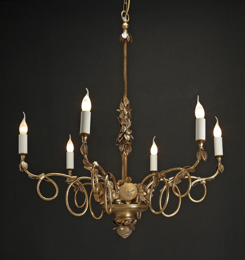 Casa Padrino Luxus Kronleuchter Antikgold Ø 84 x H. 98 cm - Handgefertigter Kronleuchter aus Schmiedeeisen mit Rosen - Luxus Kollektion - Edel & Prunkvoll