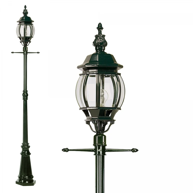 Casa Padrino Jugendstil Gartenlaterne 36 x 20 x H. 228 cm - Verschiedene Farben - Nostalgische Wetterfeste Außenleuchte