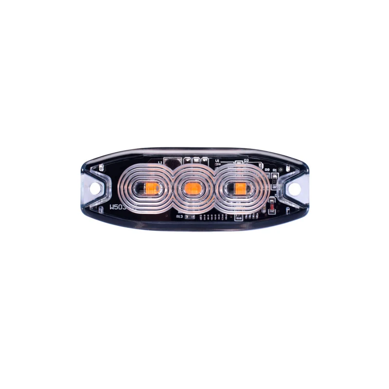 Luce stroboscopica di segnalazione pericolo slimline / 3 LED / ambra