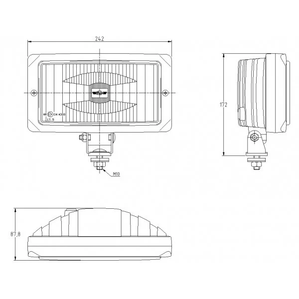 Lampada spot rettangolare SIM 3226 / Copertura blu inclusa