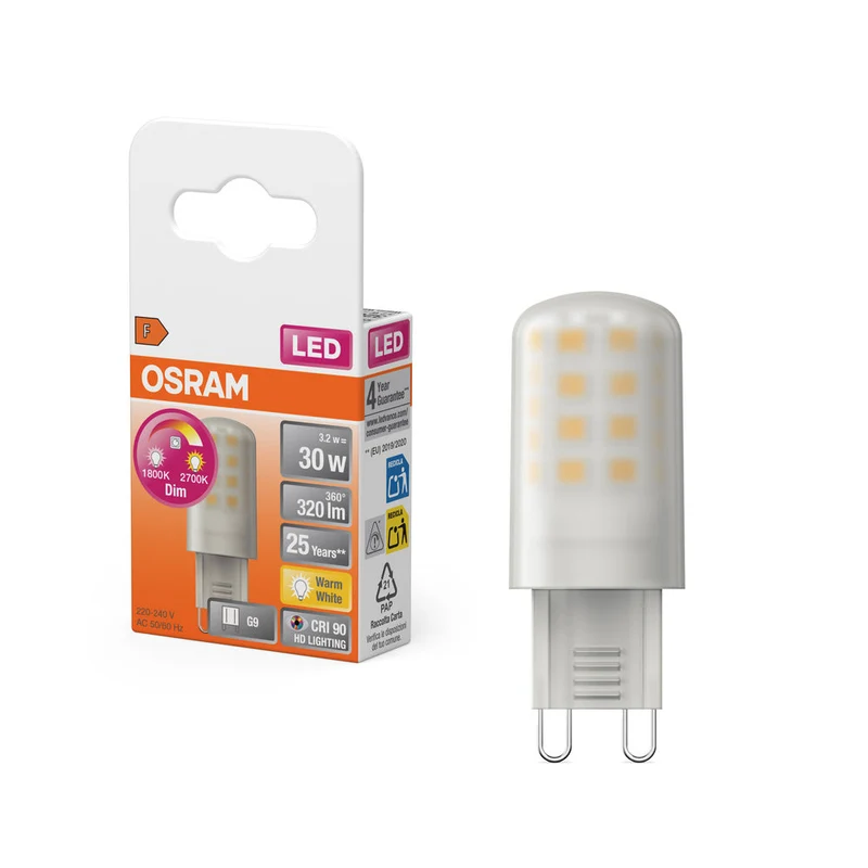 LED PIN G9 GLOWdim 3.2W 927 Satinato G9