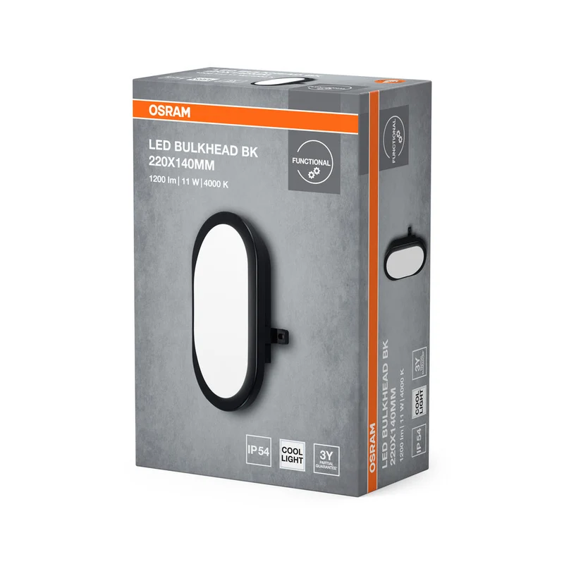OSRAM LED Plafoniera Applique Lampada per Ambienti Umidi 11W / 4000K Bianco Freddo