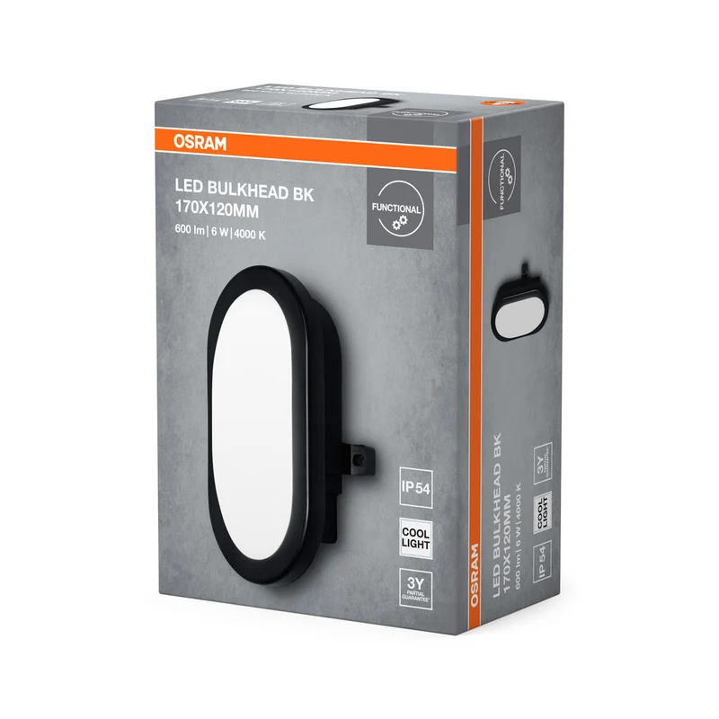 OSRAM LED Plafoniera LED Lampada da parete Lampada per ambienti umidi 5,5W / 4000K Bianco freddo