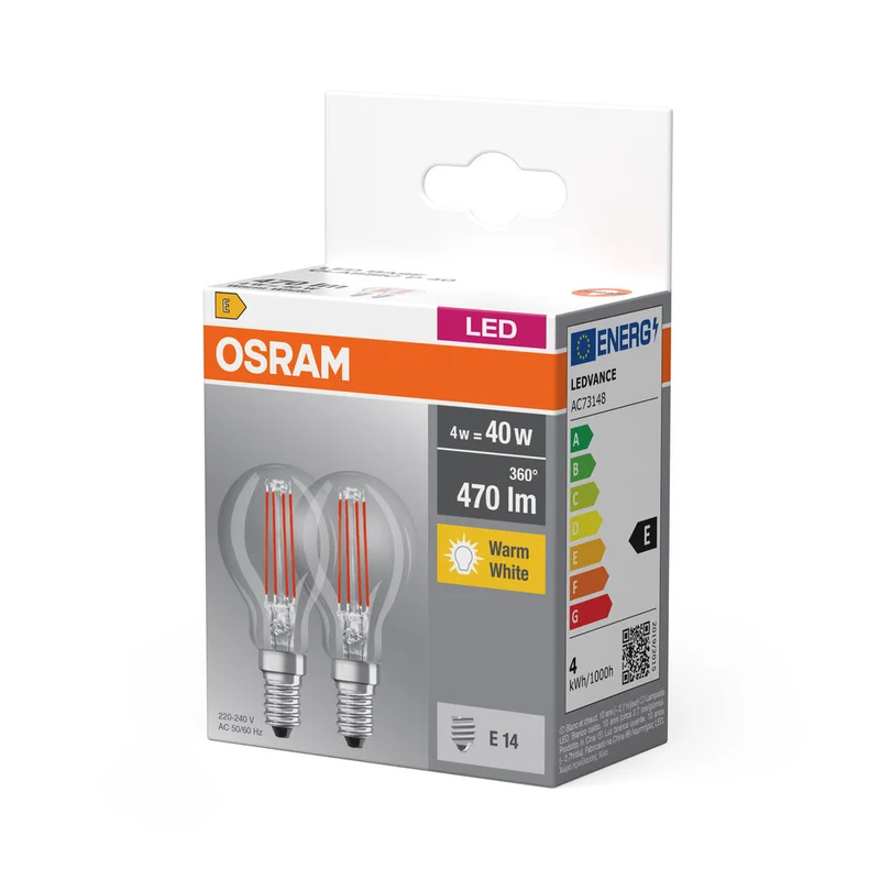 LED BASE CLASSIC P 4W 827 Chiaro E14