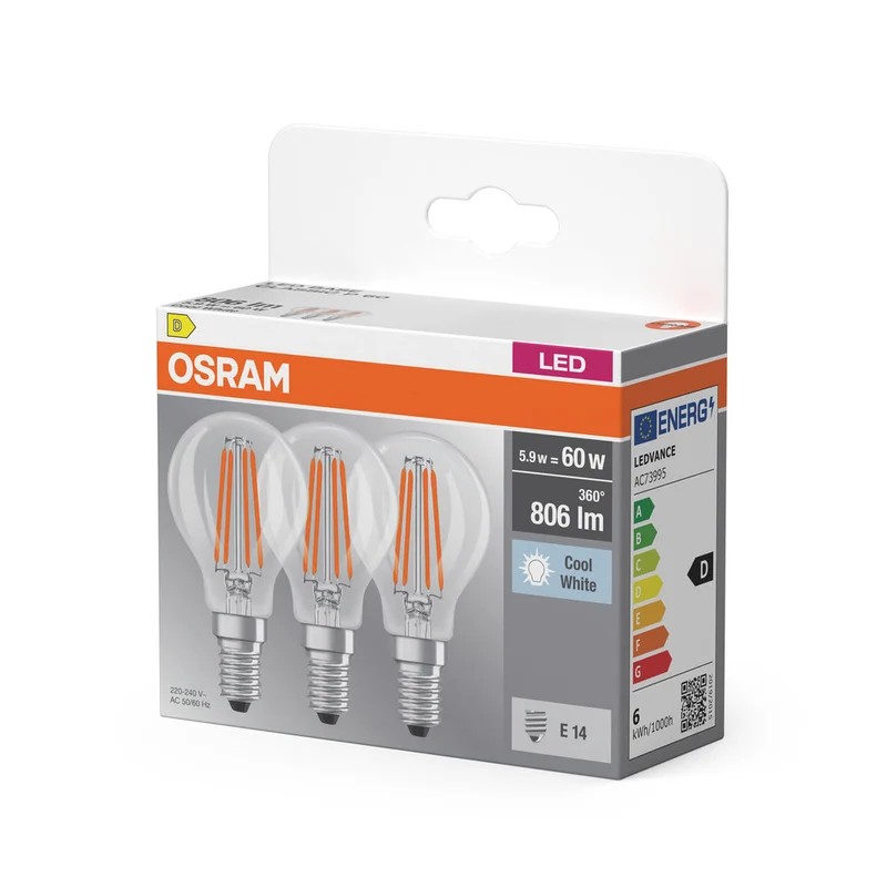 BASE LED CLASSICA P 5.9W 840 Chiaro E14