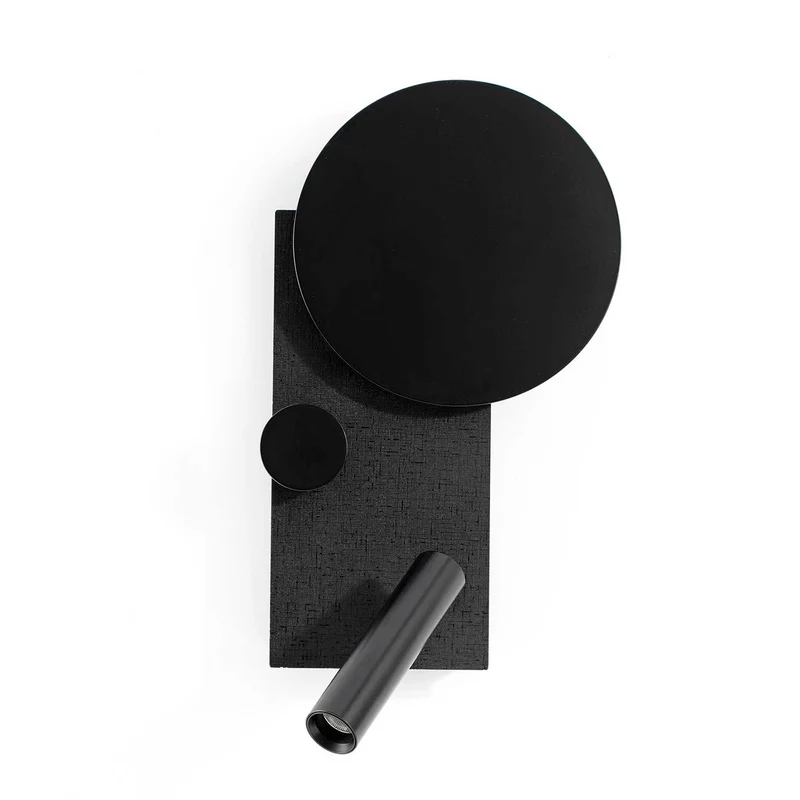 Klee - Applique murale LED avec liseuse en acier, style contemporain