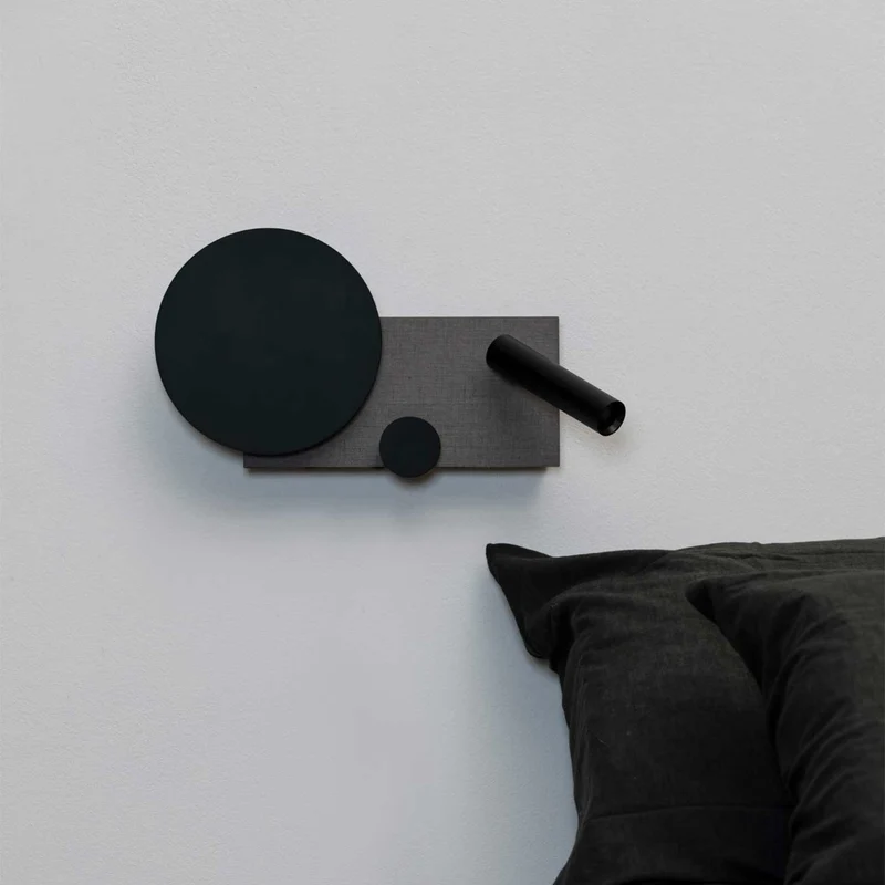 Klee - Applique murale LED avec liseuse en acier, style contemporain