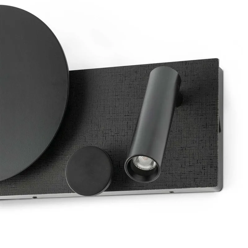 Klee - Applique murale LED avec liseuse en acier, style contemporain
