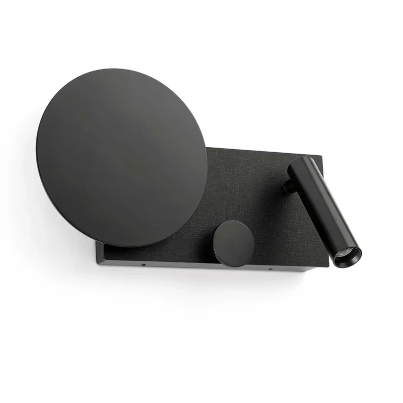 Klee - Applique murale LED avec liseuse en acier, style contemporain