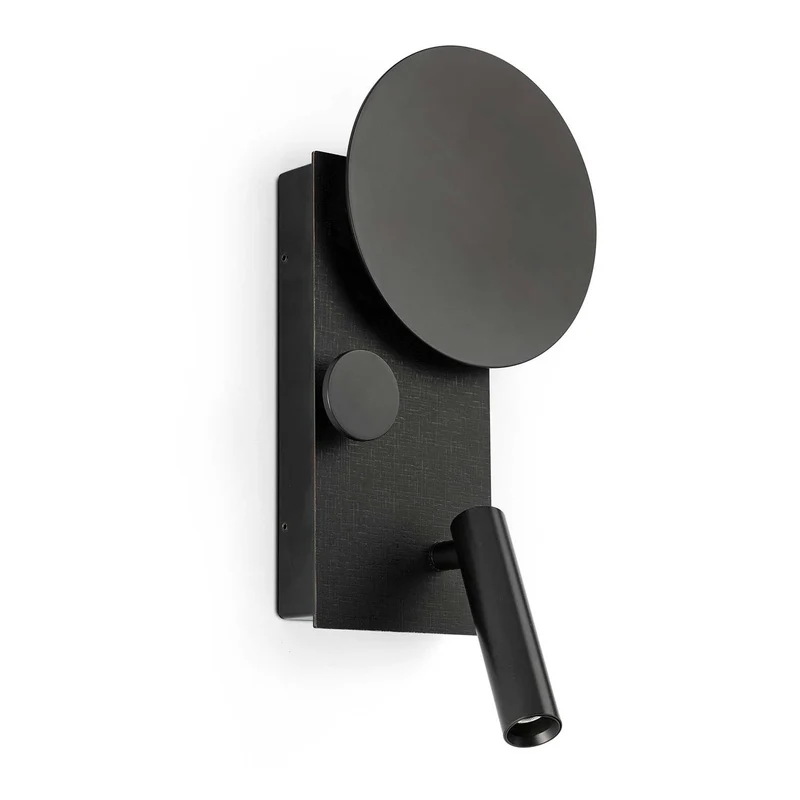 Klee - Applique murale LED avec liseuse en acier, style contemporain