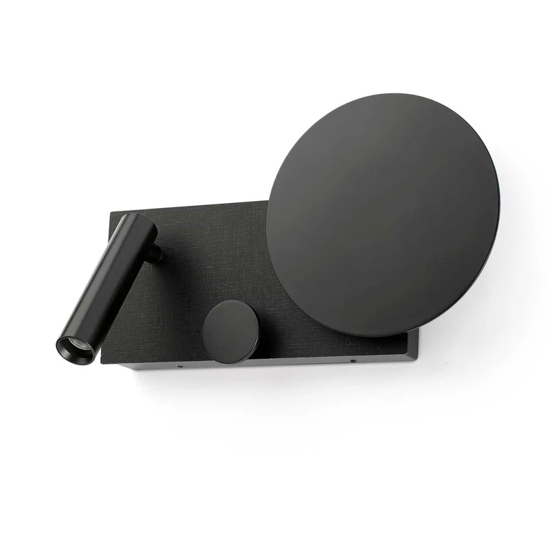 Klee - Applique murale LED avec liseuse en acier, style contemporain
