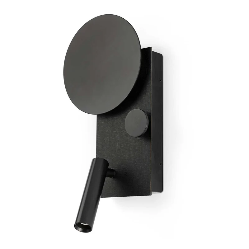Klee - Applique murale LED avec liseuse en acier, style contemporain