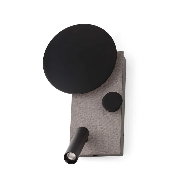 Klee - Applique murale LED avec liseuse en acier, style contemporain