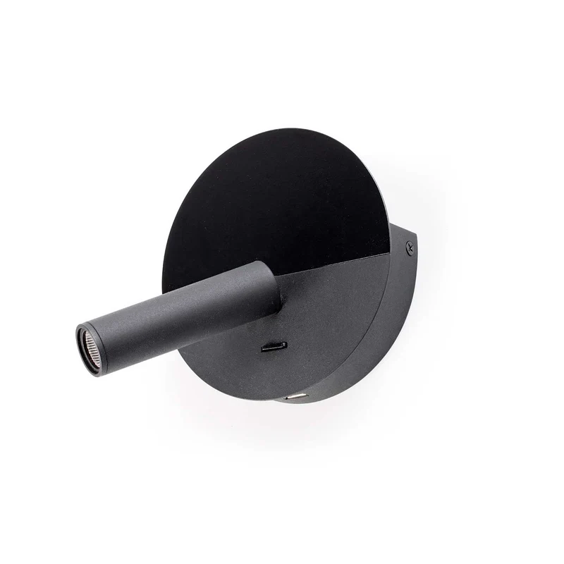 Duas - Applique murale LED avec liseuse USB-C en acier, style contemporain