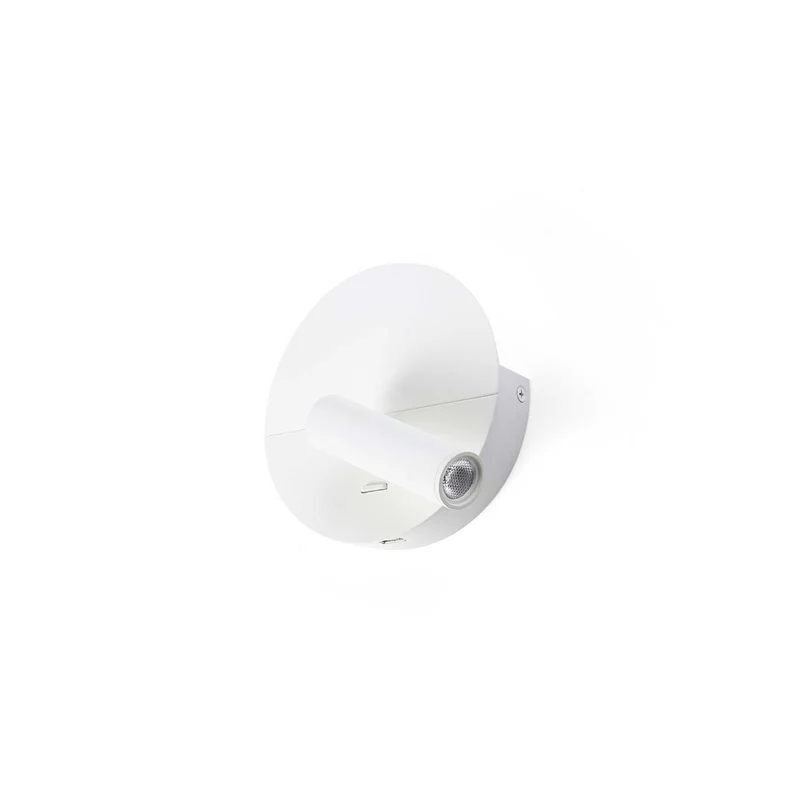 Duas - Applique murale LED avec liseuse USB-C en acier, style contemporain