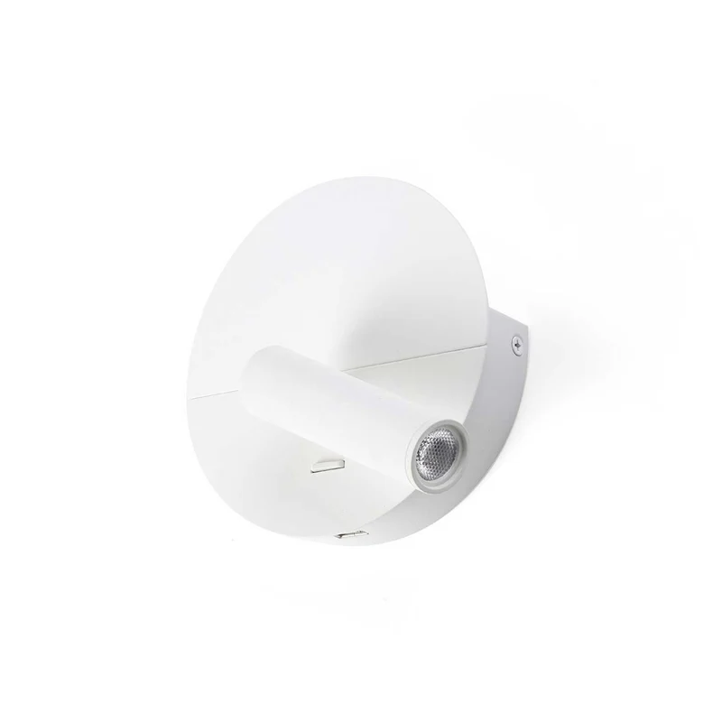 Duas - Applique murale LED avec liseuse USB-C en acier, style contemporain