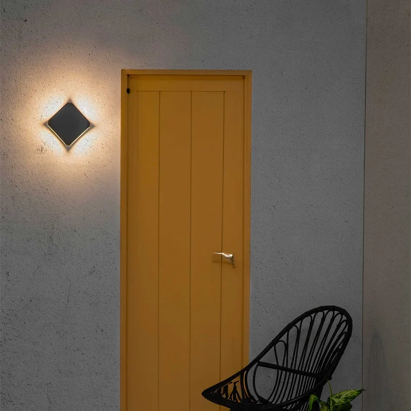 BU-OH - Applique murale LED d’extérieur en acier, style contemporain