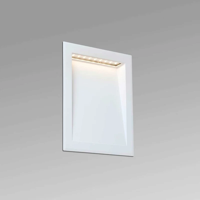 Soun - Applique murale LED encastrée d’extérieur en acier et verre, style contemporain