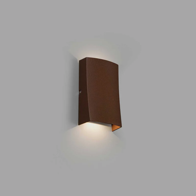 Nairobi - Applique murale LED d’extérieur en acier et verre, style contemporain
