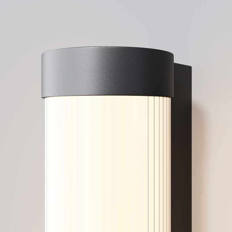 Rounge - Applique murale LED tubulaire en aluminium et acrylique, style contemporain