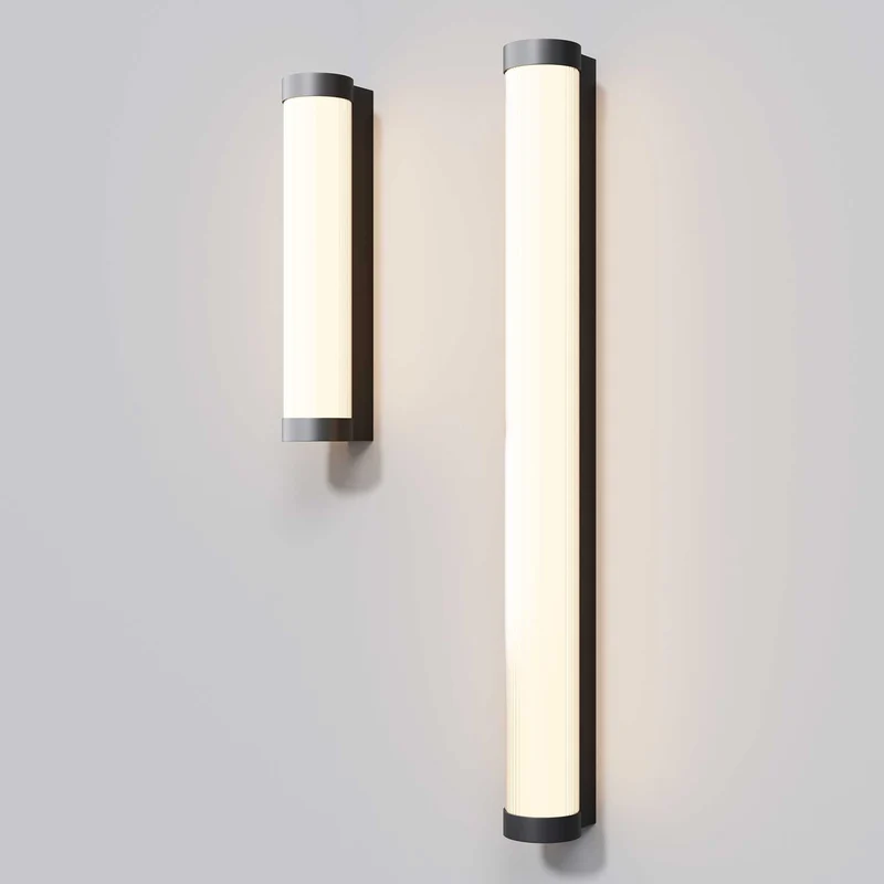 Rounge - Applique murale LED tubulaire en aluminium et acrylique, style contemporain