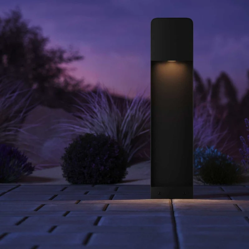 Porte - Borne LED à cadre vertical en aluminium, style contemporain