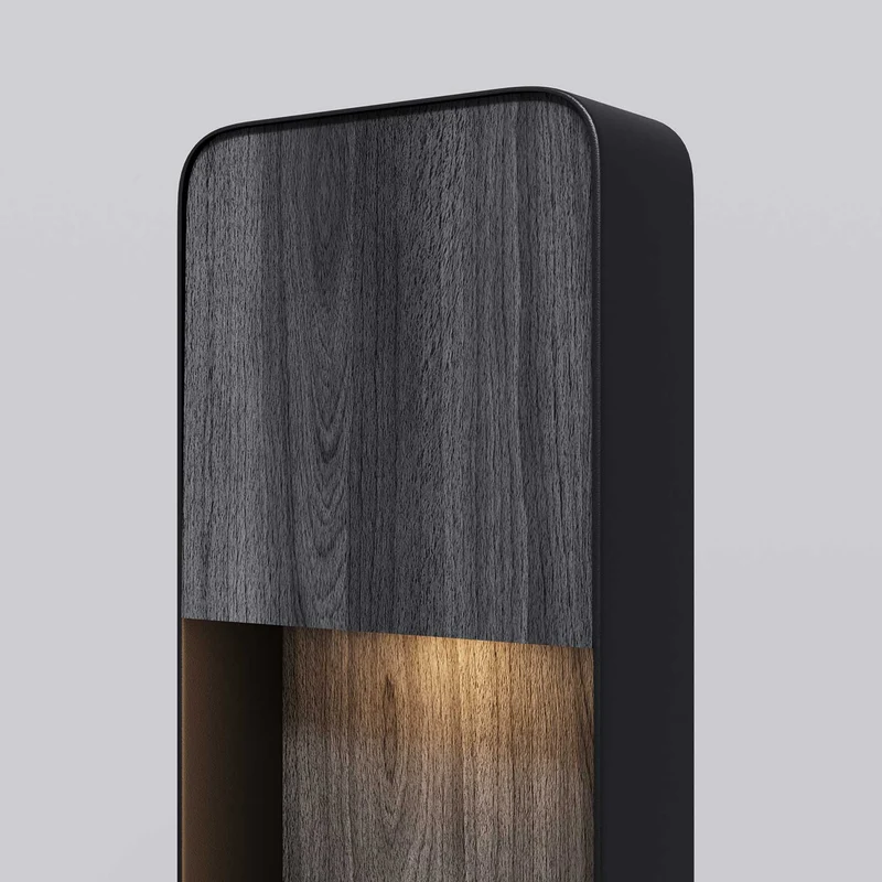Porte - Borne LED à cadre vertical en aluminium, style contemporain