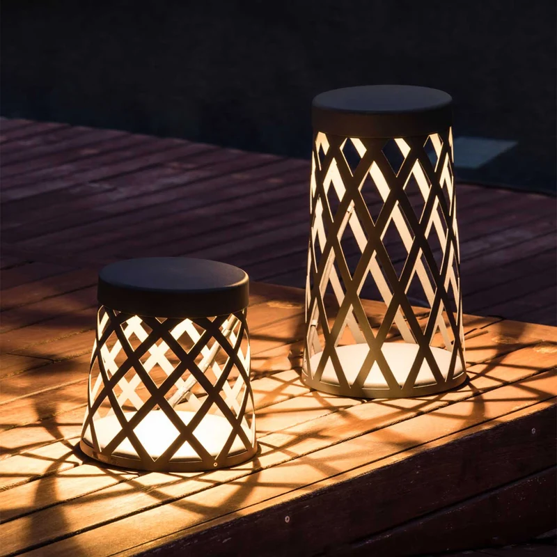 Shadow - Borne LED en aluminium, style contemporain