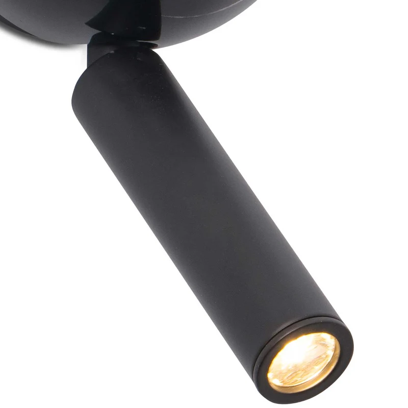 Press - Applique murale LED avec interrupteur en acier, style moderne