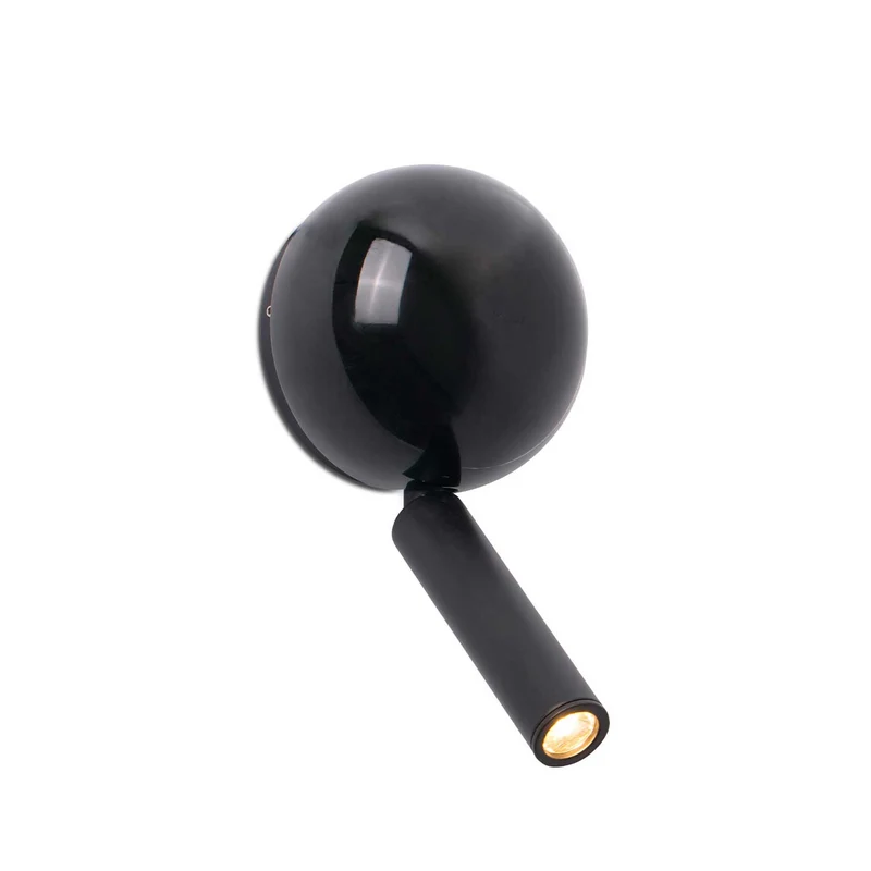 Press - Applique murale LED avec interrupteur en acier, style moderne