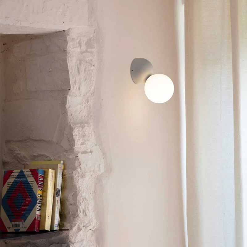 Joy - Applique murale LED en acier et verre, style contemporain
