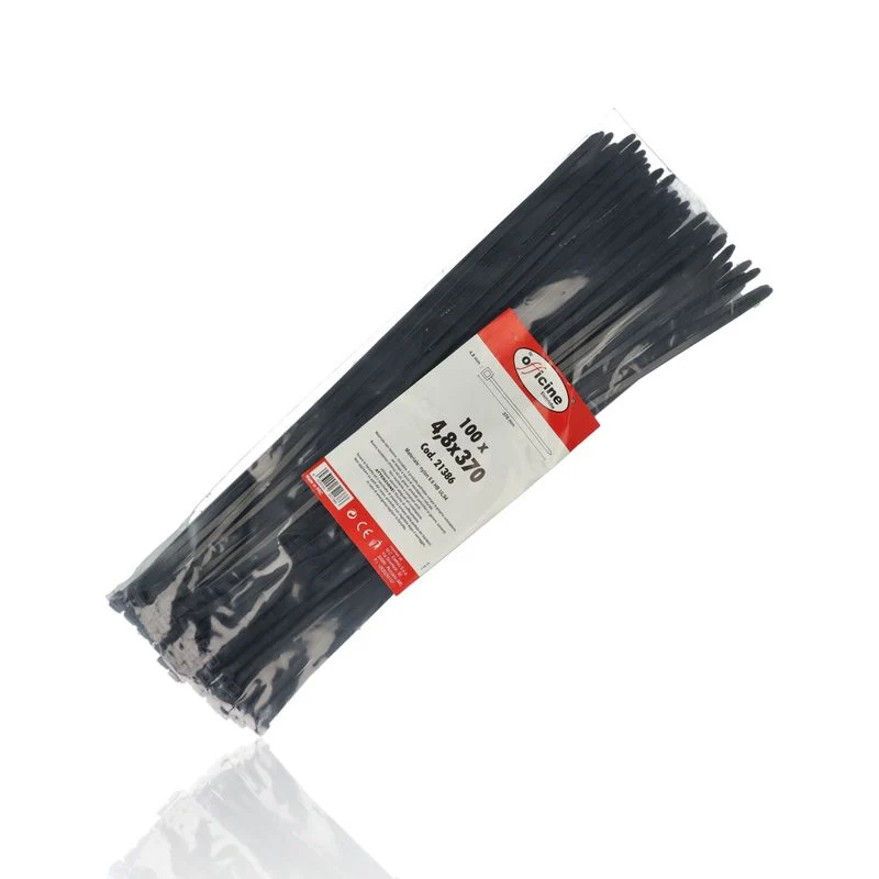 Fascette in nylon 370x4,8 - 100pz. Colore nero