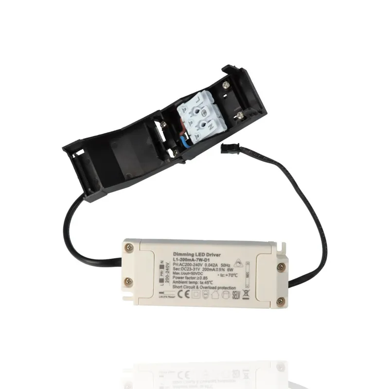 Faretto LED rotondo da incasso diam.85mm, 7W, 220Vac, con regolazione temperatura luce (Calda - Naturale - Fredda) - Nero