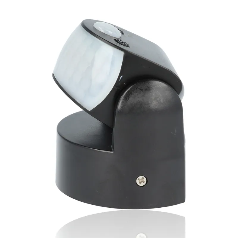 Rilevatore di presenza ad infrarossi da parete IP65 180°/360° - Nero