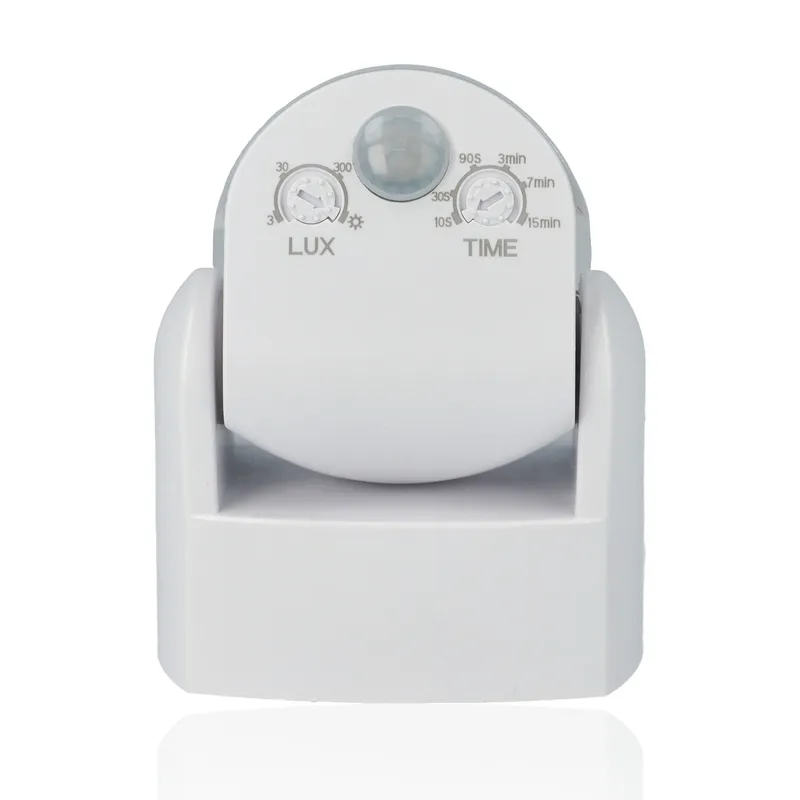 Rilevatore di presenza ad infrarossi da parete IP65 180°/360° - Bianco