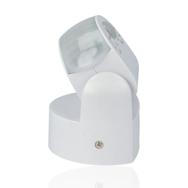 Rilevatore di presenza ad infrarossi da parete IP65 180°/360° - Bianco