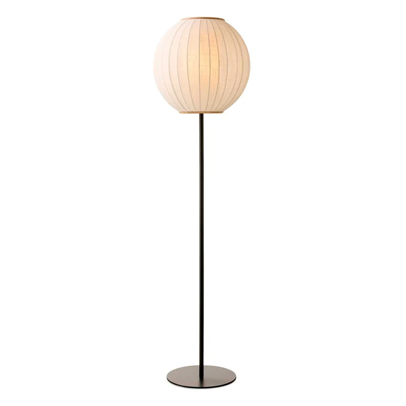 Balloon - Lampadaire en textile et bois, style japandi et scandinave