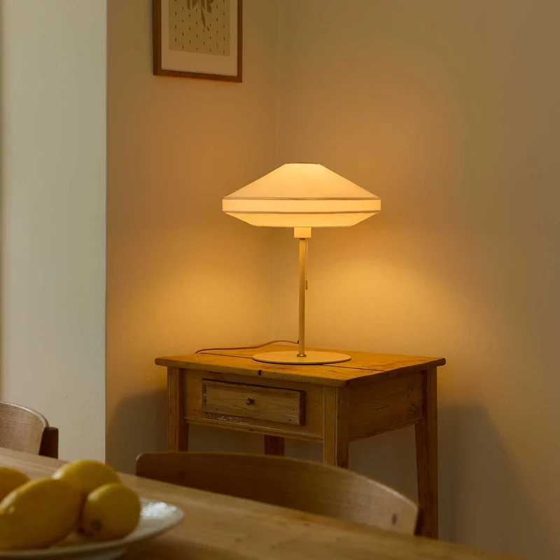 Paris Soft - Lampe à poser en métal et textile, style contemporain et vintage