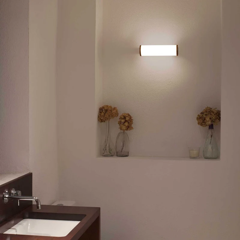 Danubio - Applique murale LED en acier et verre, style Art déco