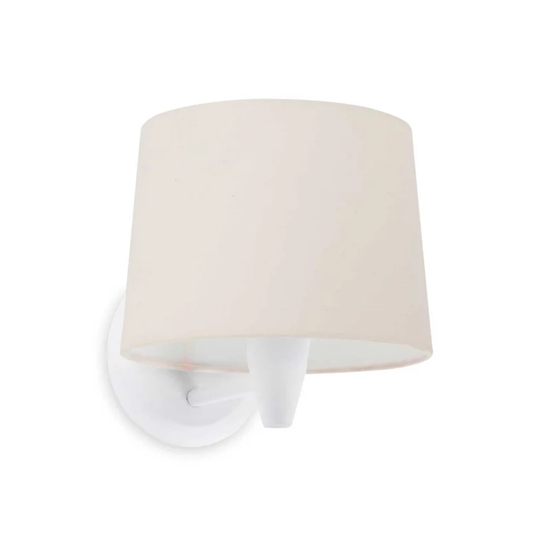 Conga - Applique murale avec liseuse en acier et tissu, style moderne