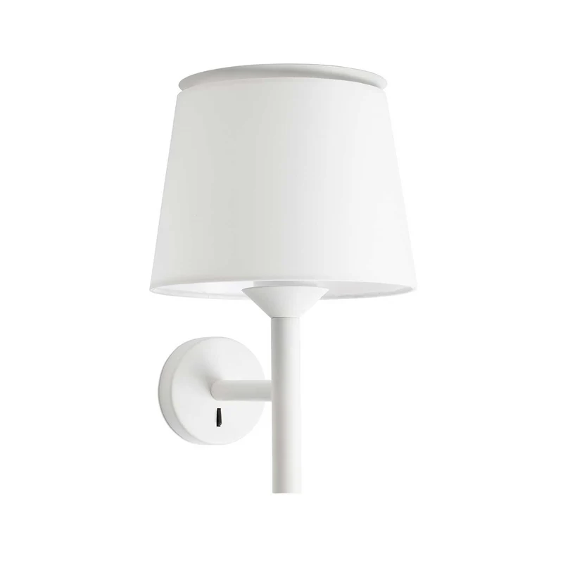 Savoy - Applique murale avec liseuse en acier et tissu, style moderne