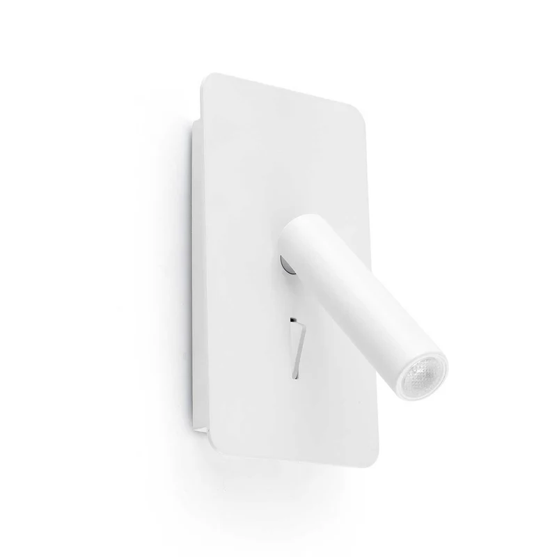 Suau - Applique murale LED avec liseuse en acier, style industriel