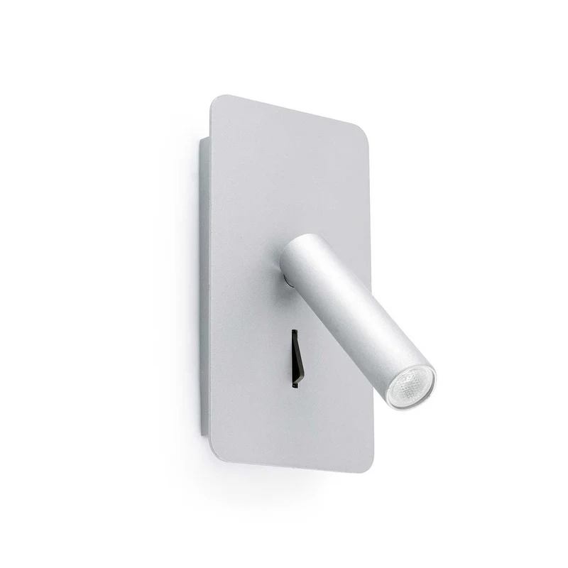 Suau - Applique murale LED avec liseuse en acier, style industriel