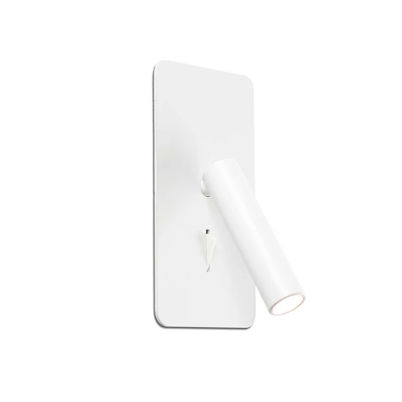 Suau - Applique murale LED avec liseuse en acier, style industriel