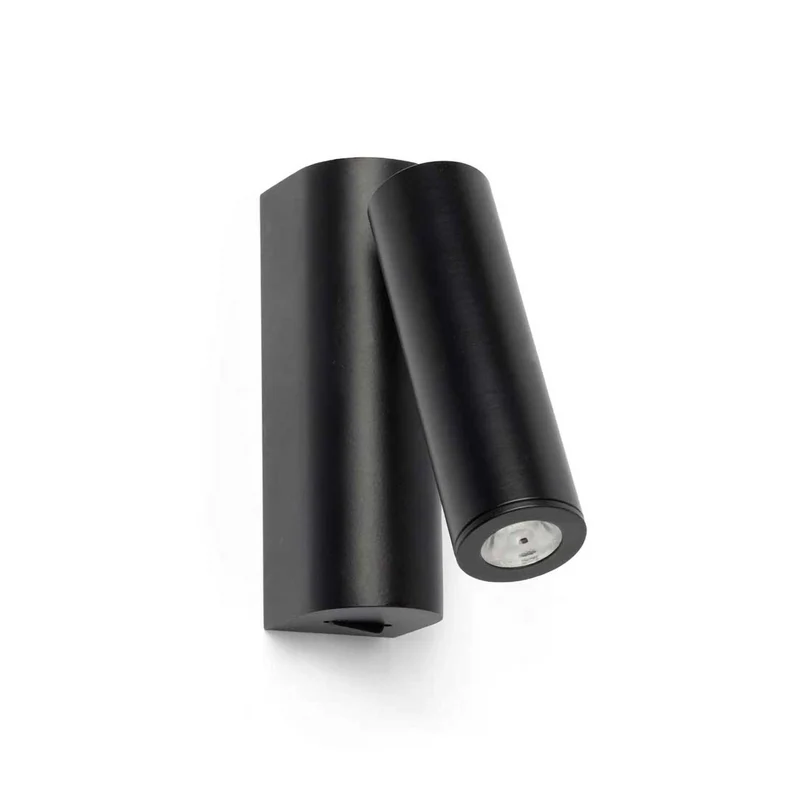 Rob - Applique murale LED avec liseuse en acier, style minimaliste