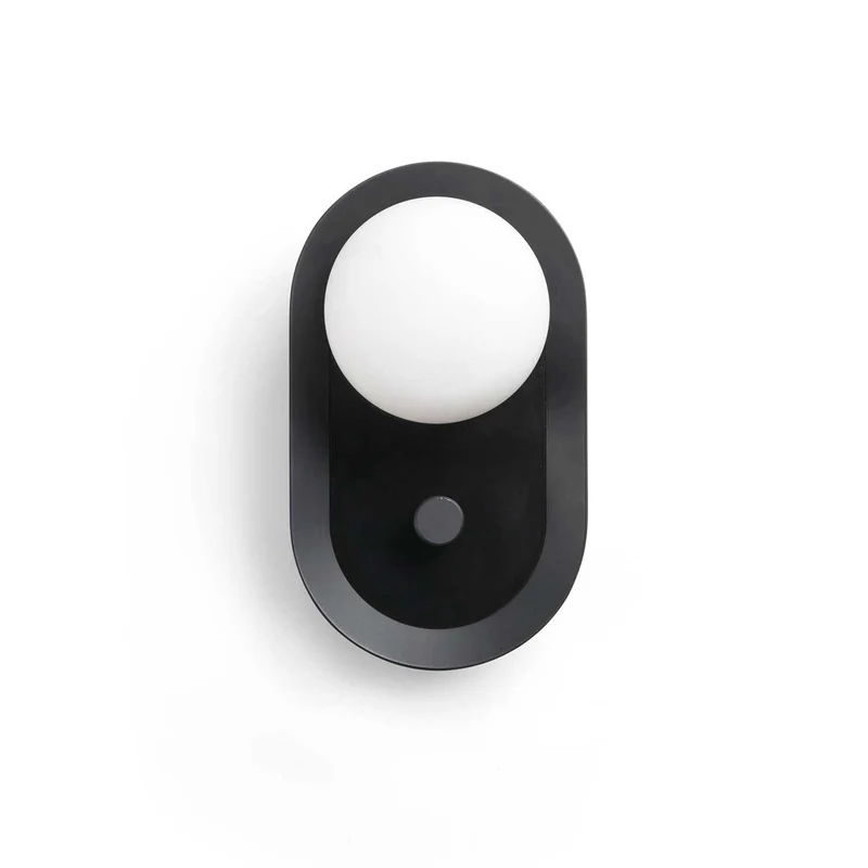 Maya - Applique murale LED avec liseuse en acier et verre, style contemporain