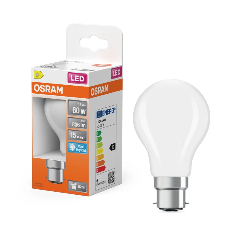 Retrofit LED CLASSIC A 5.9W 865 Opalino B22d